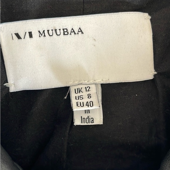 Muubaa Sabik Leather Biker Jacket in Black US 8 100% Sheep Skin - Picture 7 of 17